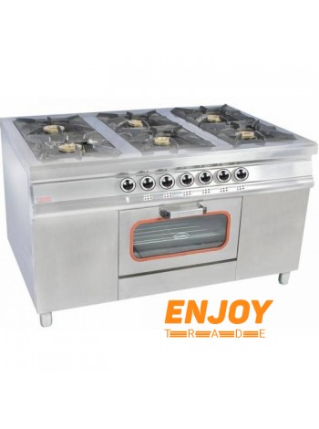 Профессиональная газовая плита Pimak M015-6 (40x40)